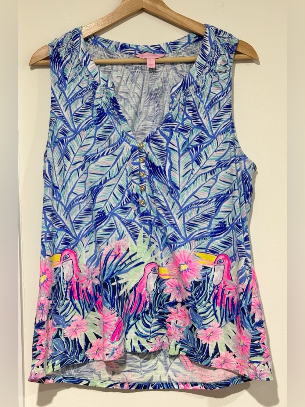 Lilly Pulitzer Essie Top in the Bennet Blue - Picture 2 of 8